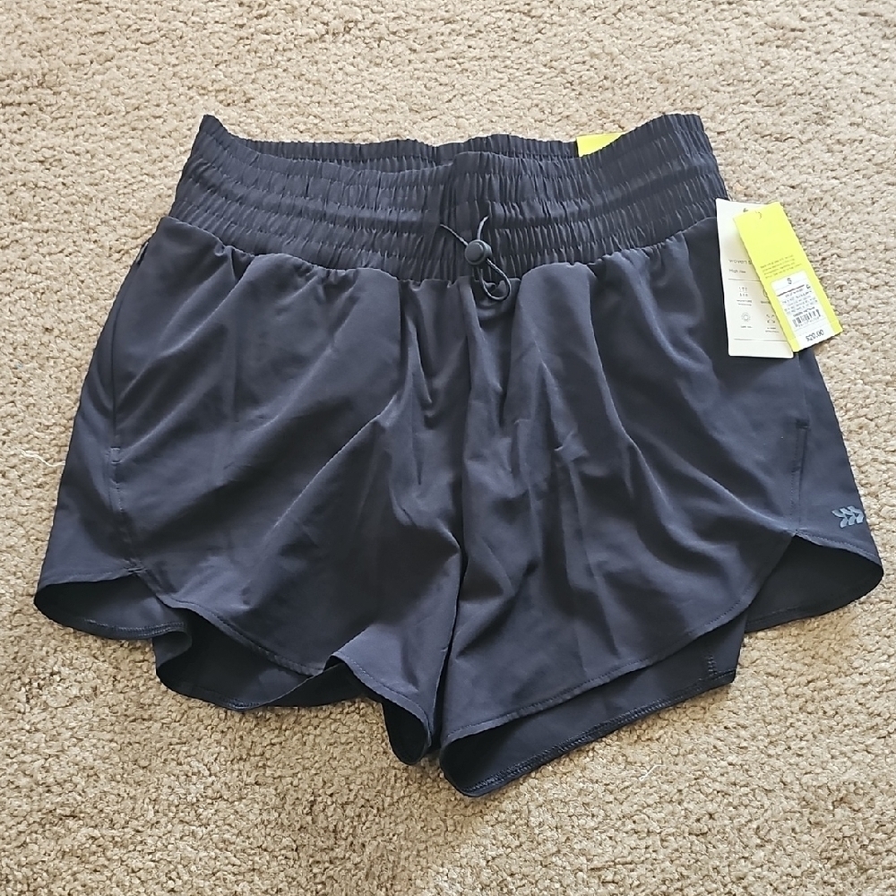 All In Motion Black High Rise Active Shorts Women's Small